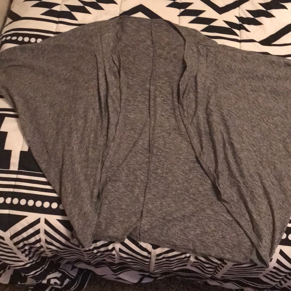 Slouchy gray cardigan